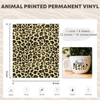 Tintnut Leopard Permanent Vinyl 8 Pcs 12x10in Yellow Spots Adhesive Vinyl | - Image 2
