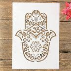 TIAMECH A4 Reusable Mandala Hand Stencil by TIAMECH