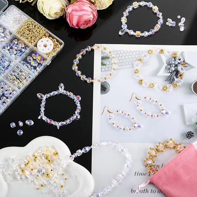 Zefy 2000+ Pcs Crystal Glass Beads - Image 5