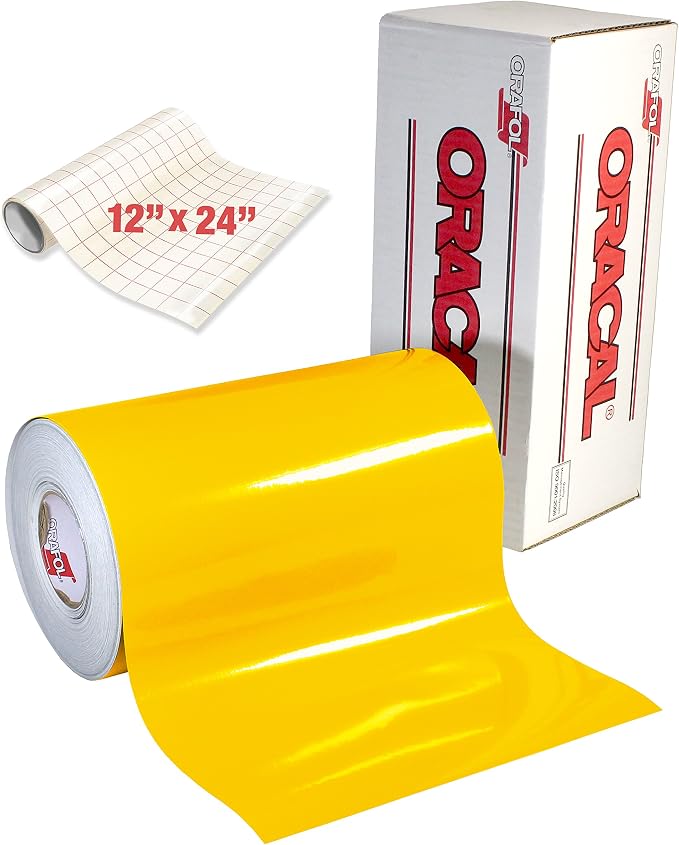 ORACAL 651 Gloss Yellow Adhesive Craft Vinyl by Orafol