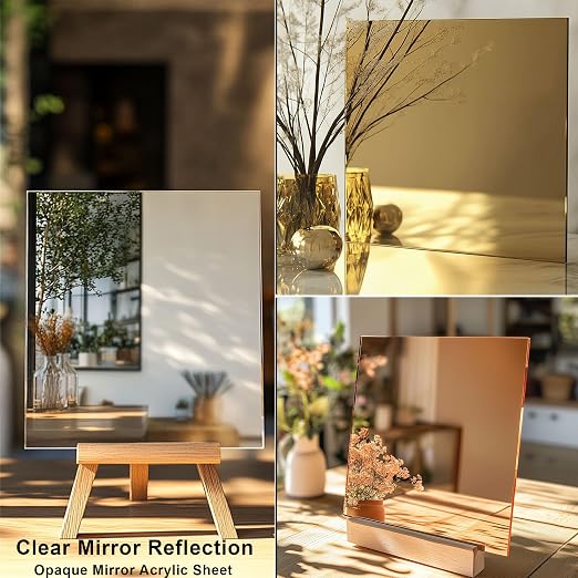 3 Pack - Gold, Rose Gold, 3 Pieces | 1/8" Thick Reflective Acrylic - Image 3