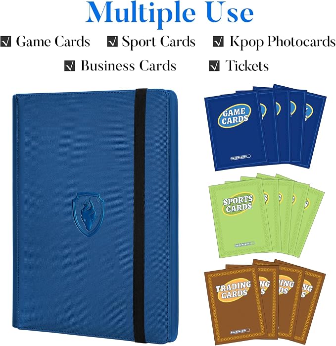 Premium 9 Pocket Card Binder for 360 Cards, Fabmaker PU Cover Trading Card - Image 3
