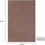 Aida Cloth 14 Count Cross Stitch Fabric, 19×28inch | Warm Vintage Tone - Image 2
