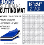 U.S. Art Supply 18" x 24" Self-Healing Cutting Mat 5-Ply - Image 2