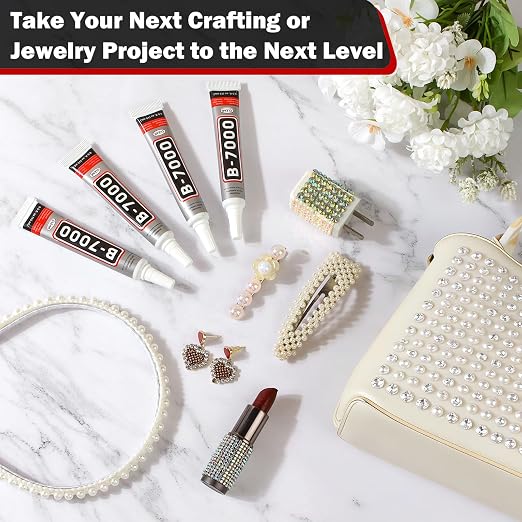 ALECPEA B7000 Bedazzling Glue, 16 Pack 15ml Clear Rhinestone Adhesive - Image 9