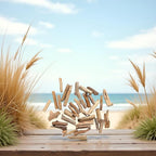 20 Pcs Natural Driftwood Pieces Branch Slices Craft Sticks Beach Decor - Image 8
