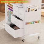 VENNQD Large Craft Organizer and Storage Rolling Cart Compatible - Image 5