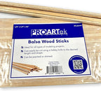 Proartek PK00029 Model BWS001X020 Balsa Wood Strips, 1/8" x 1/4" x 36" - Image 2