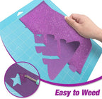 VinylRus Purple Glitter HTV Heat Transfer Vinyl Roll-12 x 10ft Purple Glitter - Image 6