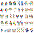 MARFOREVER 40Pcs/20 Pairs Autism Awareness Charms, Autism Charm by MARFOREVER