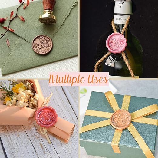 5PCS Metal Wax Seal Molds for 1 Inch Stamp, Rings Set - Image 6