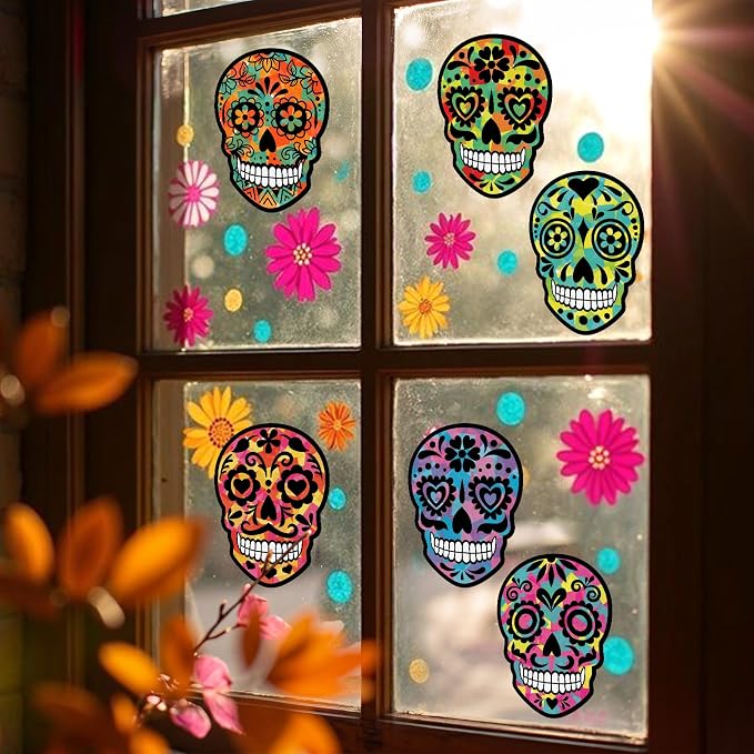 Eersida 32 Pcs Day of the Dead Craft Sugar Skull Kit, Dia de los Muertos - Image 6