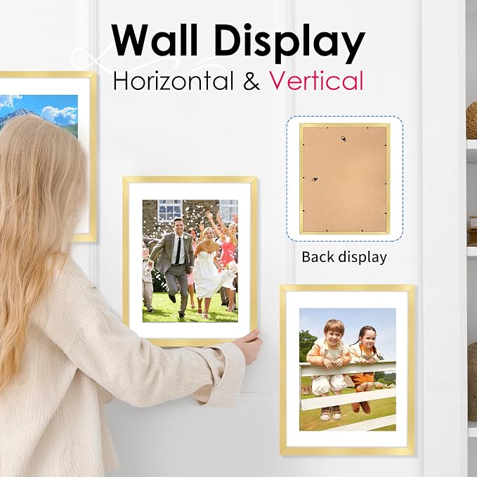 FIXSMITH 11x14 Picture Frame Set of 2, Photo Frame - Image 5