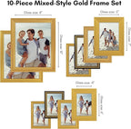 Americanflat Set of 10 Vintage Gold Frames - Image 2