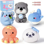 Gipony Needle Felting Kit, 5Pieces Animal Making Wool Needle Felting Starter Kit by Gipony