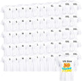 Joyclub White T Shirts Polyester Bulk Sublimation Blanks Wholesale Unisex Crew by Joyclub