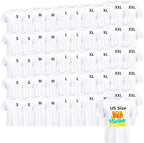 Joyclub White T Shirts Polyester Bulk Sublimation Blanks Wholesale Unisex Crew by Joyclub