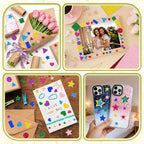 1000Pcs Glitter Foam Stickers, Colorful Self Adhesive Geometric Foam Stickers - Image 8