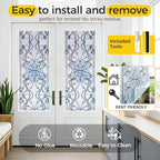 OHTMERU 3D Stained Glass Window Privacy Film, Heat Control UV Blocking Static - Image 5