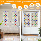 QHY Sunshine Colorful Rainbow Stained Glass Window Film Non-Adhesive Window - Image 5