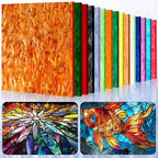 Geetery 30 Pcs Pearlescent Acrylic Sheets 1/8 Thickness Acrylic Sheets - Image 7