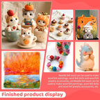 Yizzvb Needle Felting Kit, Wool Roving 24 Colors Set, Needle Wool Felting Tools - Image 7