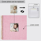 10 x 10 Inch Scrapbook Photo Album, Hardcover Kraft White Pages Arch Window - Image 5