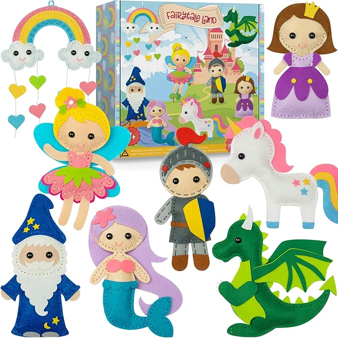 Craftorama Sewing Kit for Kids, Fun and Educational Fairytale Craft Set for by Craftorama
