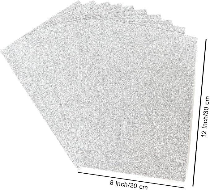 10 Sheets Glitter Paper Sheet for Father‘s Day Decor, A4 Cardstock - Image 5