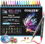 36 Colors Acrylic Paint Markers, 18 Pack Dual-Color Acrylic Paint Pens - Image 6