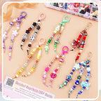 TOHONGADON 883 PCS Bead Keychain Making Kit, Colorful Bead Keychain Kits - Image 5