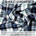 Pico Textiles 4 Yards Bolt Blue and White Tartan Plaid Flannel Fabric - Image 3