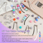 HOMAR 88pcs Beadable Bookmarks DIY Beading Bookmark Craft Kit, Bookmarks - Image 5