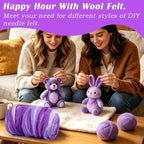 Wool Roving 7.02oz Colored Natural Needle Felting Wool Bulk - Image 7