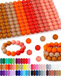 FIVEIZERO 160PCS 15mm Round Silicone Beads, Wear-resistant, Easy-clean by FIVEIZERO