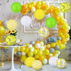 Panelee 12 Pcs Summer Lemon Party Decorations Paper Lanterns Round Hanging - Image 4