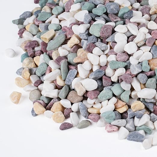 Pulovin 10 lbs Pea Gravel for Plants, Fish Tank, 3/8 inch Decorative Pebbles by GardenSteward