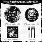 Qyeahkj 100 Pcs 50th Birthday Plates and Napkins Party Supplies Death To My - Image 2