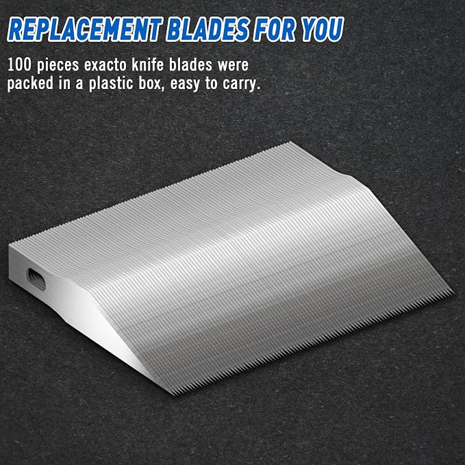 DIYSELF 100 PCS Exacto Knife Blades, SK5 Carbon Steel #11 Exacto Blades Refill - Image 4