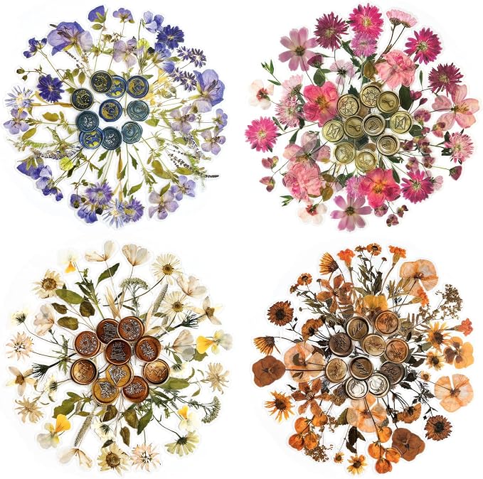 Yoksas Pressed Flower Wax Seal Stickers Set - Image 3