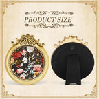 Qunclay Vintage Mini Picture Frames Set of 4, Round Rectangle Ornate Small - Image 3