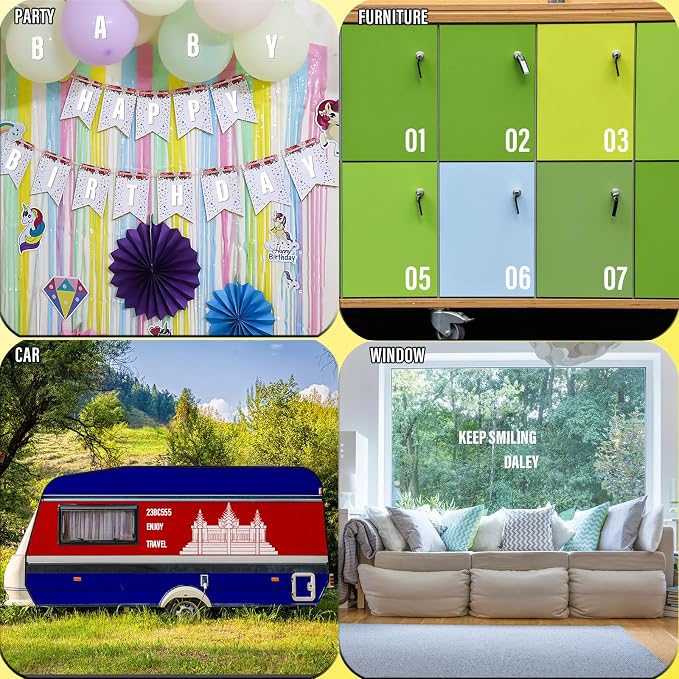 Letter Stickers, Mailbox Numbers, 4 Inch Waterproof Vinyl Alphabet | 4 Inch - Image 5