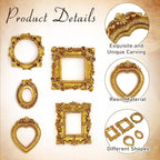 15 PCS Mini Vintage Frames, Tiny Resin Antique Frames, Small Gold picture photo - Image 3