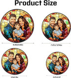Personalized Family Stained Glass Sun Catcher, Custom Photo Family Portrait - Image 7
