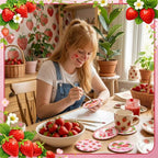 Reallnaive 8 Pcs Strawberry Paint by Numbers Kit - Image 2