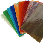 Lanyani 10 Sheets Variety Streaky Glass Packs 4 x 6 inch Cathedrals Stained - Image 5