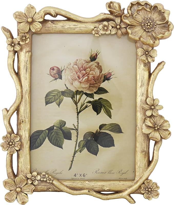 4x6 Vintage Picture Frame, Victorian Retro Decorative Photo Frames by Desklens