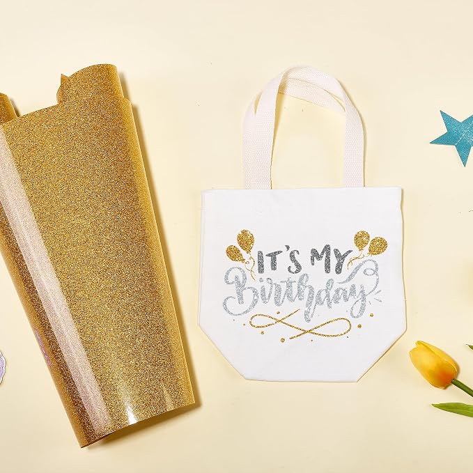 Tintnut Old Gold Heat Transfer Vinyl Roll, easy cut & weed, stretch washable - Image 3
