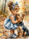 EIBEILI Diamond Art Kits for Adults, Girl and Dog Diamond Painting Kits for by EIBEILIDiamondPainting