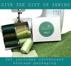 BlesSew Sewing Thread in Green Color Tones – 6 Spools of Polyester Thread - Image 5